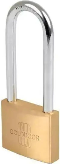 Golddoor Brass Padlock Lengthened with Key 40mm