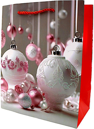 Christmas Paper Gift Bag Glitter 18x23x10cm 1pc031