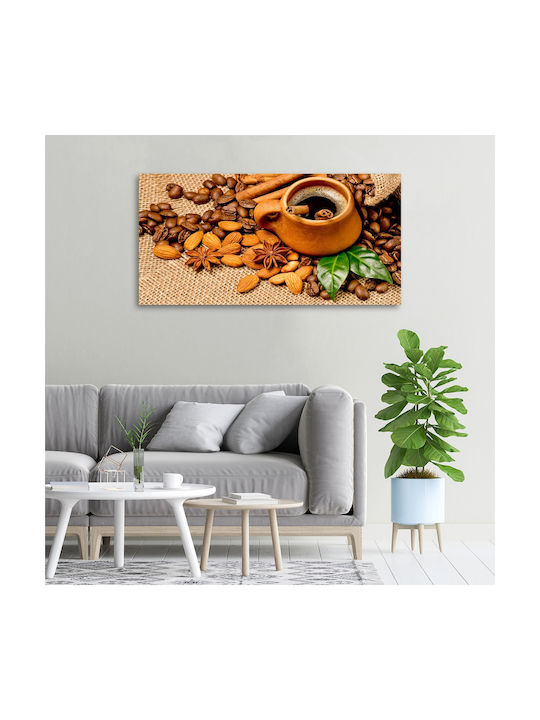 Canvas Painting Professional Space Decoration Coffee Beans Cup 100x50 Cm