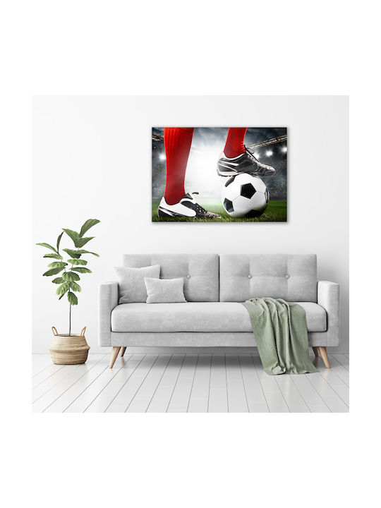Gemälde Leinwand Fertig Rahmen Beine Des Fußballspielers 100x70 cm
