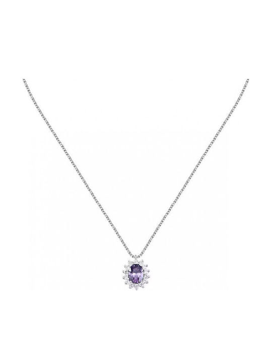 Colier Morellato Tesori Argint 925 Rosette Violet Zircon Saiw282