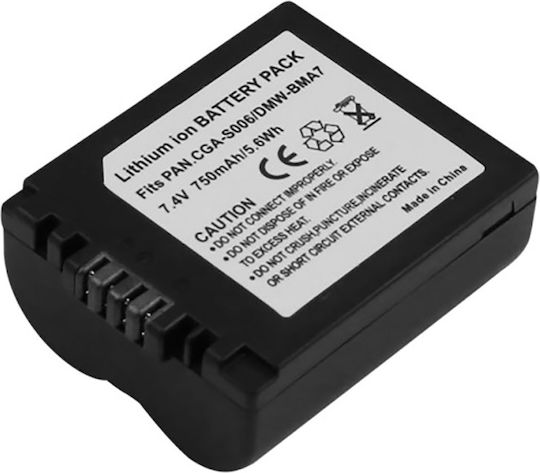 Avizar Kamera-Batterie 7.4v 750mah Kompatibel Cga-s006 Panasonic Leica Schwarz