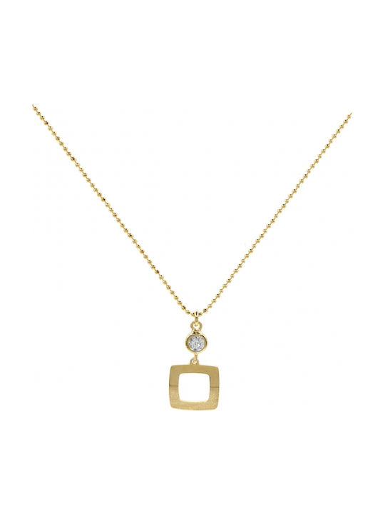 Loisir Necklace from Gold Plated Silver with Zircon