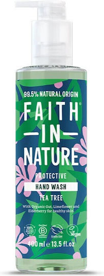 Faith in Nature Tea Tree Течен сапун с Помпа 400ml