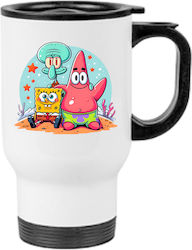 Cană Termos Bob Esponja 450ml Albă