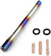 Car Antenna Roof Threaded for Radio in Silver Color