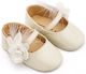 Babywalker Ecru Baptism Leather Soft Sole Pumps