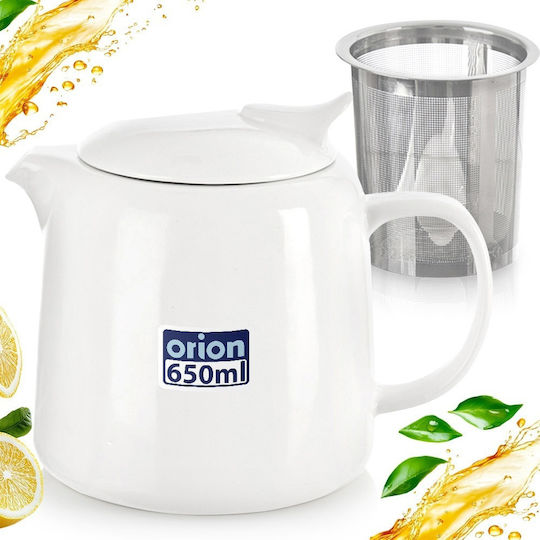 Orion Τσαγιέρα με Φίλτρο Πορσελάνης 650ml