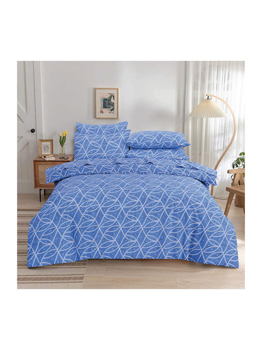 Casa Colori Sheet Sets Single with Elastic 100x200+30cm. Imperial Imperial Blue 3pcs