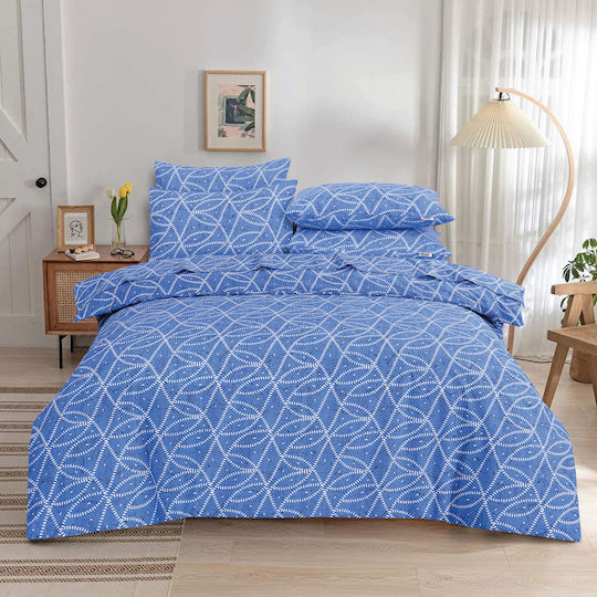 Casa Colori Sheet Sets Single with Elastic 100x200+30cm. Imperial Imperial Blue 3pcs