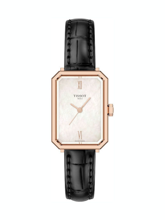 Tissot Women's Watch with Black Leather Strap