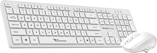 Alcatroz Xplorer Air 3300 Ασύρματο Σετ Πληκτρολόγιο & Ποντίκι Αγγλικό US Λευκό