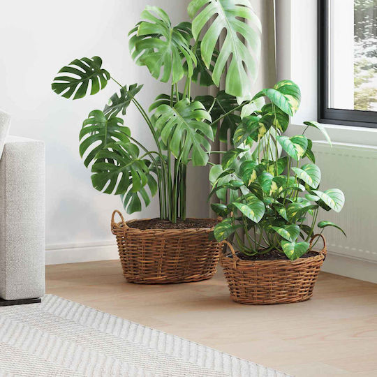 vidaXL Plant Pot Rattan Brown