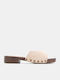 Flach Wildleder Mules in Beige Farbe