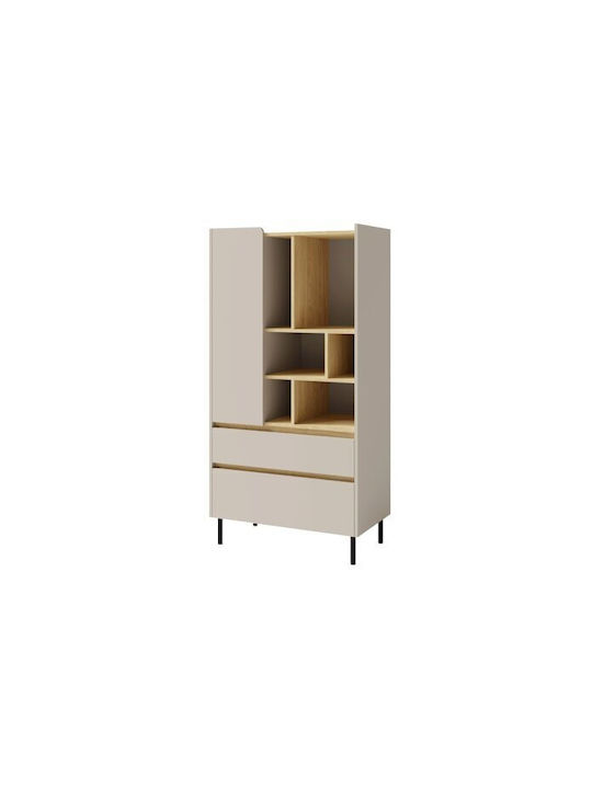 Bibliothek Fiosono 105 Beige, Eiche 80x40x165cm