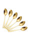 Cheffinger Set 6 14.5 Cm Inox Dessert Löffel Gold