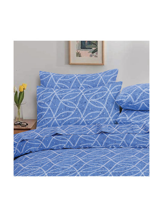 Casa Colori Imperial Pillowcase Set with Envelope Cover Imperial Blue 50x70cm.