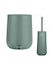 Estia Fjord Plastic Toilet Brush and Basket Set Soft Close 5lt Green