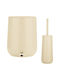 Estia Fjord Plastic Toilet Brush and Basket Set Soft Close 5lt Beige