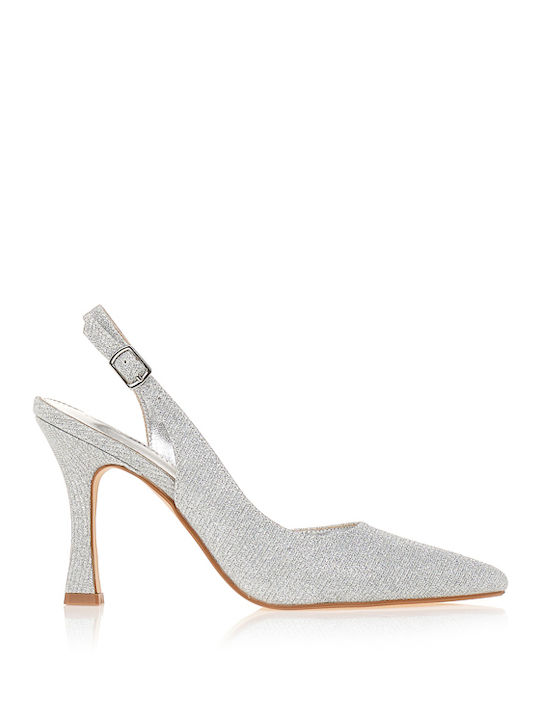 Pumps mit hohem Absatz Silber