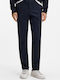 Elastic Men's Trousers Dark Blue