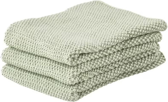 Zone Denmark Towel from 100% Cotton in Green Color 27x27cm 3pcs Zone Denmark Towel from 100% Cotton in Green Color 27x27cm 3pcs
