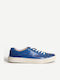 Leder Herren Freizeitschuhe Blau