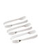 InTheBox Curve Gabel-Set Obst/Dessert Edelstahl Silber 13cm 6Stück