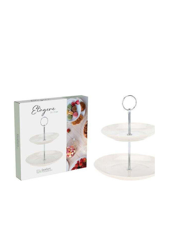 Koopman Porzellan Etagere Weiß 1Stück