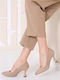 Leder Pumps Beige