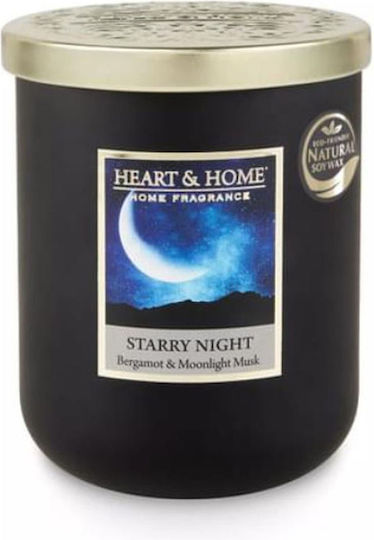Heart & Home Αρωματικό Κερί Σόγιας Heart &home σε Βάζο Καφέ 320gr