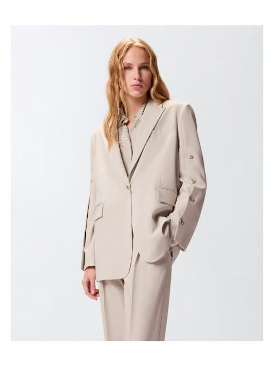 Pinko Damen Blazer Beige