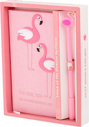 Set Cadou Copii Flamingo Caiet cu Finisaj din Piele Ecologică + Pix Flamingo Set Cadou Copii Flamingo Caiet cu Finisaj din Piele Ecologică + Pix Flamingo