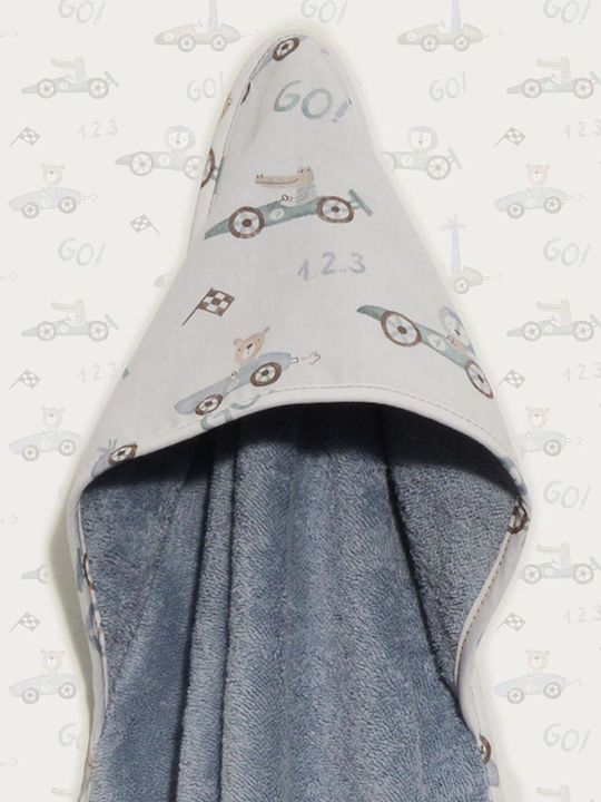 Baby Oliver Baby Bath Towel Hooded 75x75cm