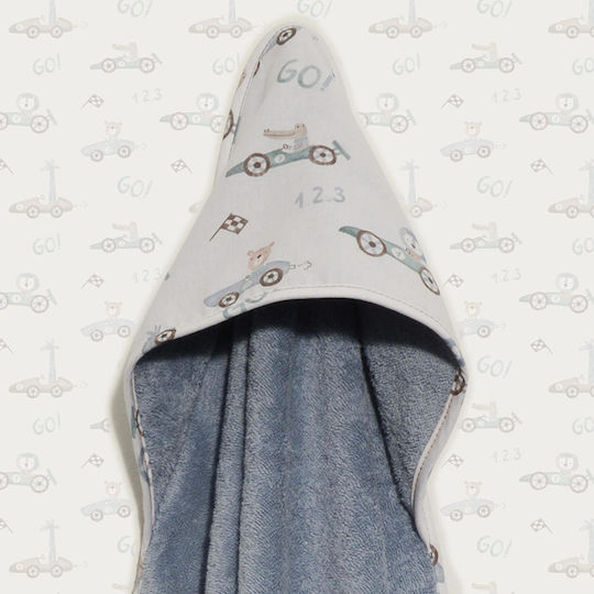 Baby Oliver Βρεφική Κάπα-Μπουρνούζι με Κουκούλα 75x75εκ.
