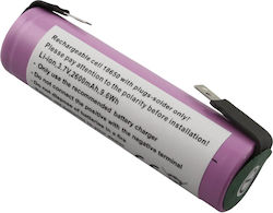 Avizar 18650 Li-ion Battery Cell 3.7v 2600mah 9.6wh Solder Tabs Purple