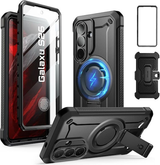 Supcase С пълно покритие (360°) Силикон / Пластмаса Черен (Galaxy S26)