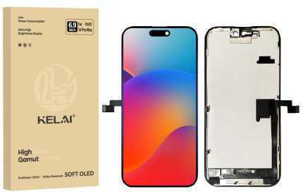 Οθόνη OLED Soft με Μηχανισμό Αφής για iPhone 16 Pro Max (Μαύρο)