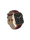 Burga Armband Leder Gold (Apple Watch 4/5/6/7/8/9/10/11 - SE (1/2/3))