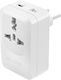 Akashi Reiseadapter Europa Brasilien Korea USB USB C 15W Weiß