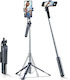 Wozinsky WC1Y30S Selfie-Stick Handy-Stative Bluetooth Schwarz