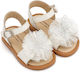 Babywalker Christening Leather Sandals Ecru