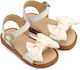 Babywalker Ecru Baptism Leather Sandals