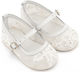 Babywalker White Baptism Fabric Pumps