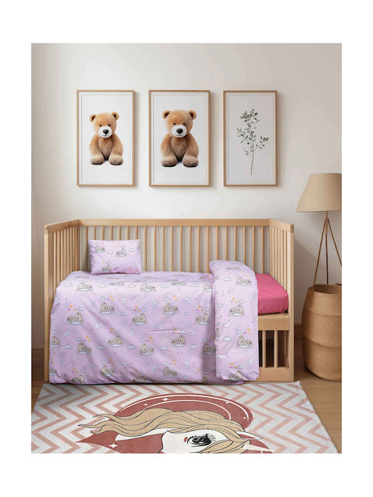 Madi Seturi de cearșafuri pentru bebeluși Pentru Patut Bumbac Roz 70x120buc