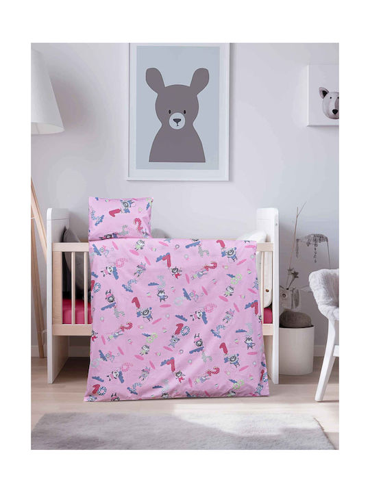 Madi Seturi de cearșafuri pentru bebeluși Pentru Patut Bumbac Roz 70x120buc