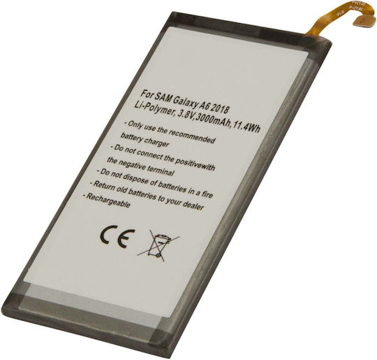 Avizar Li-polymer 3000mAh Handy-Akku Kompatibel Samsung Galaxy A6 2018 Grau