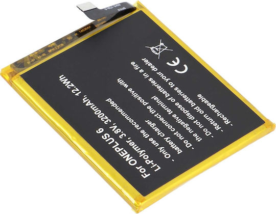 Avizar 3.8v Li-polymer Battery Oneplus 6 Smartphone Compatible Blp657 3200mah Black