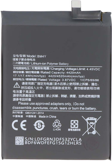 Avizar Handy-Akku Xiaomi Redmi K40 K40 Pro Li-Polymer 3,87V 4520mAh Schwarz