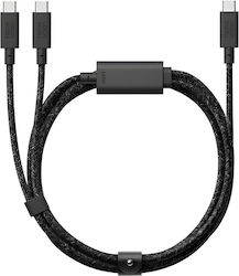 Native Union Mehrere Anschlusskabel Usb-c Zu Usb-c Kabel 140w Ladegerät 480mbps Synchronisation Gürtel Modell 2m Schwarze